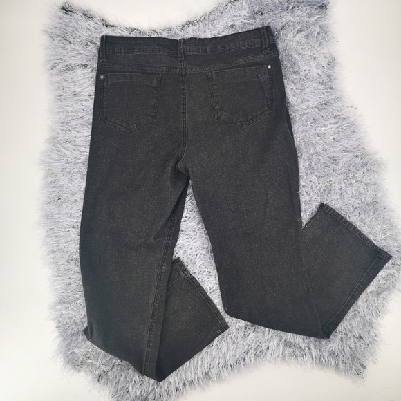 Mom Pants High Rise Gloria Vanderbilt Women's 12 Vtg Black Five Pocket D… - Picture 2 of 11